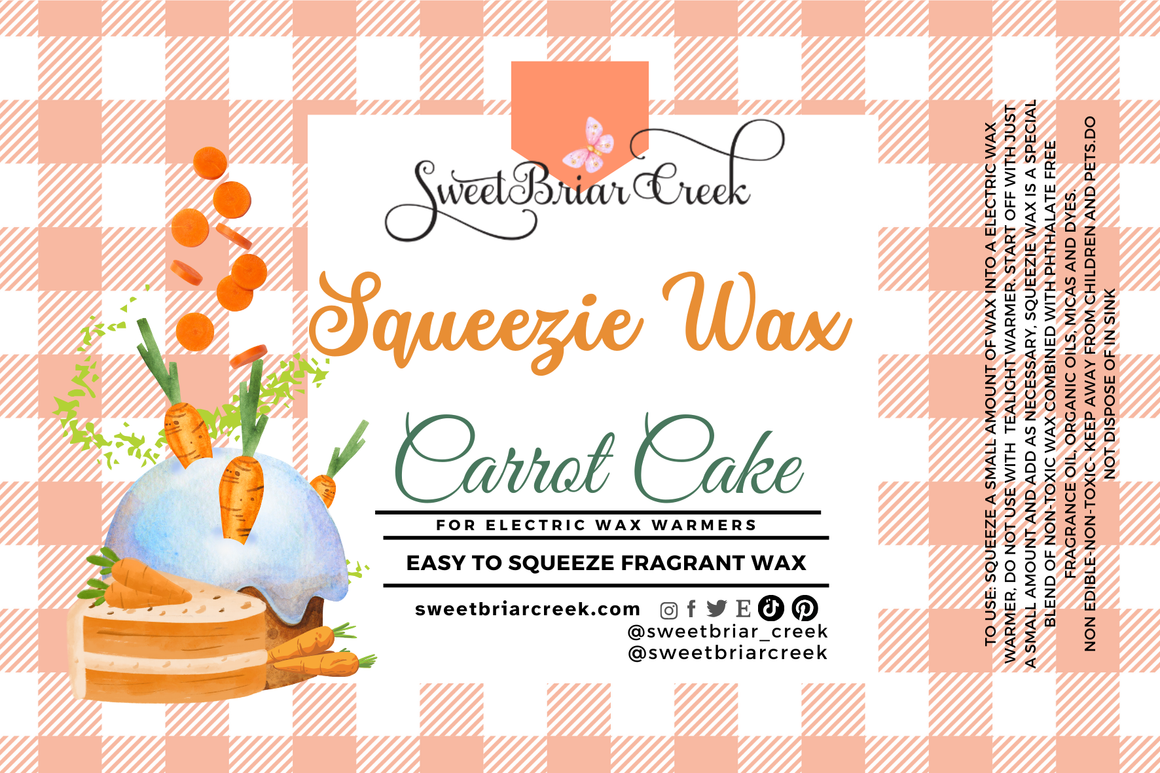 Carrot Cake Squeezie Wax + Scoopable melts for Waxwarmer