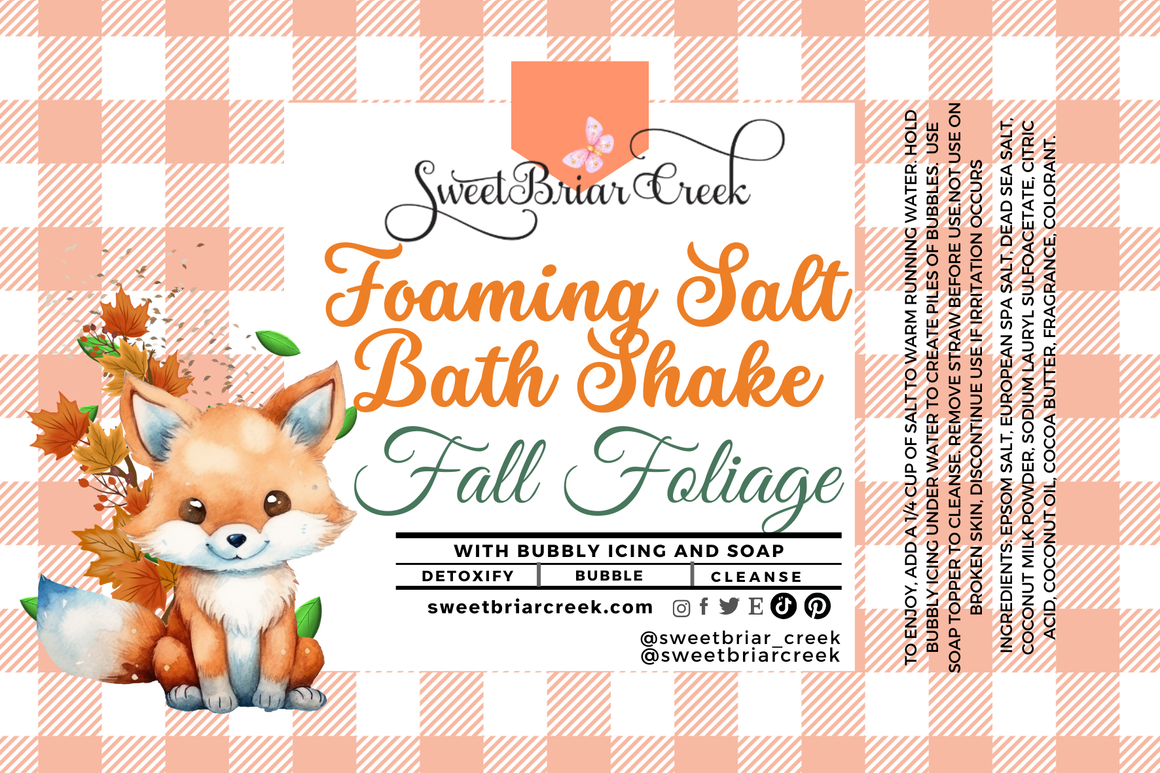 Fall Foliage Foaming Salt Bath Shake