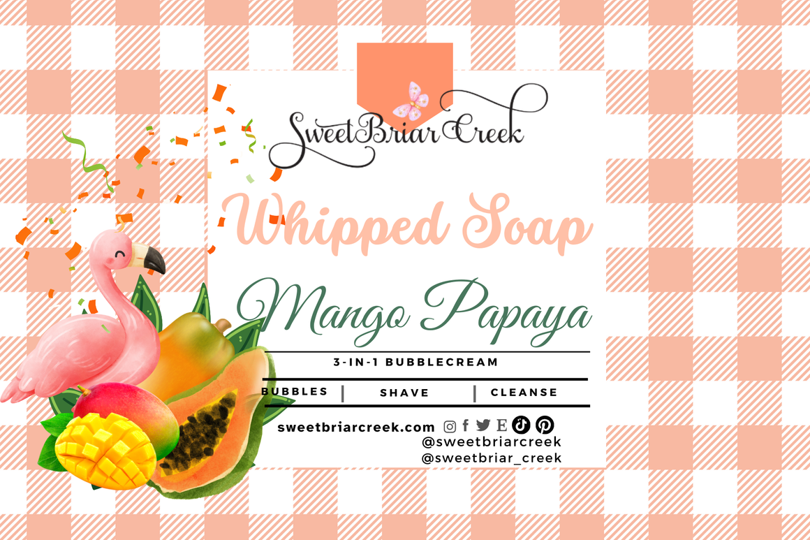 Mango Papaya Whipped Soap & Shaving Cream