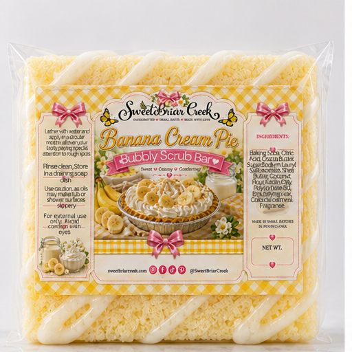 Banana Cream Pie Bubbly Scrub Body Bars