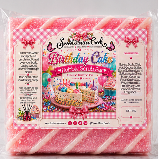 Birthday Cake Bubbly Scrub Body Bars