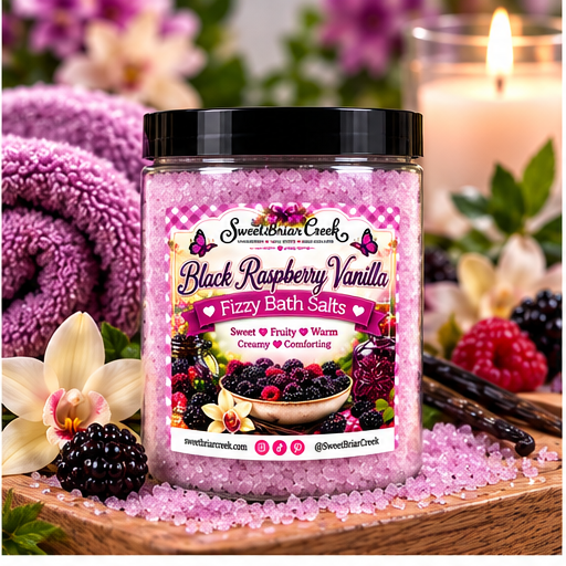 Black Raspberry Vanilla Fizzy Bath Salt Soak