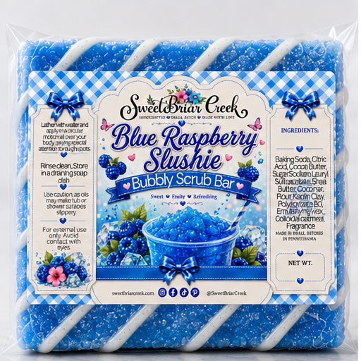 Blue Raspberry Slushie Bubbly Scrub Body Bars