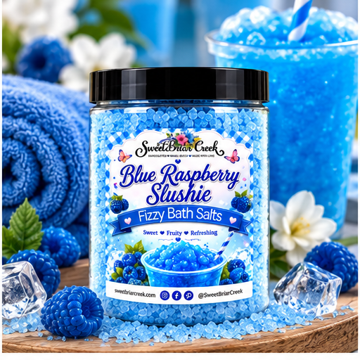 Blue Raspberry Slushie Fizzy Bath Salt Soak