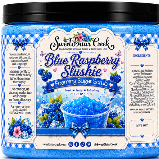 Blue Raspberry Slushie Foaming Sugar Scrub