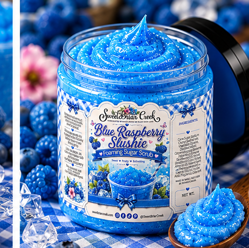 Blue Raspberry Slushie Foaming Sugar Scrub