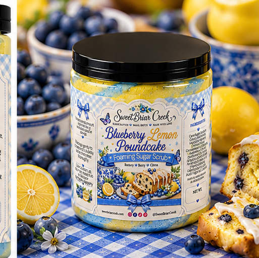 Blueberry Lemon Poundcake Foaming Sugar Scrub