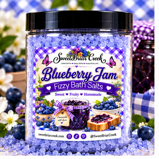 Blueberry Jam Fizzy Bath Salt Soak