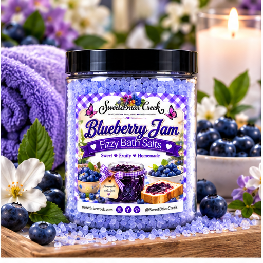Blueberry Jam Fizzy Bath Salt Soak