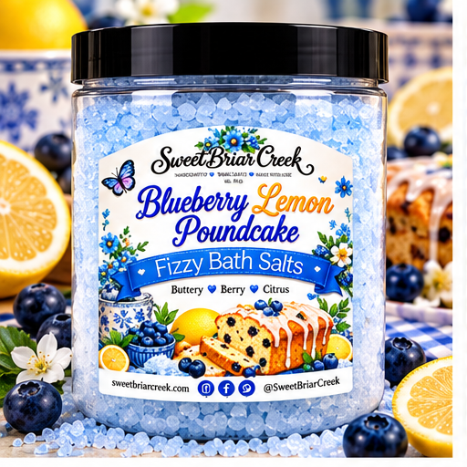 Blueberry Lemon Poundcake Fizzy Bath Salt Soak