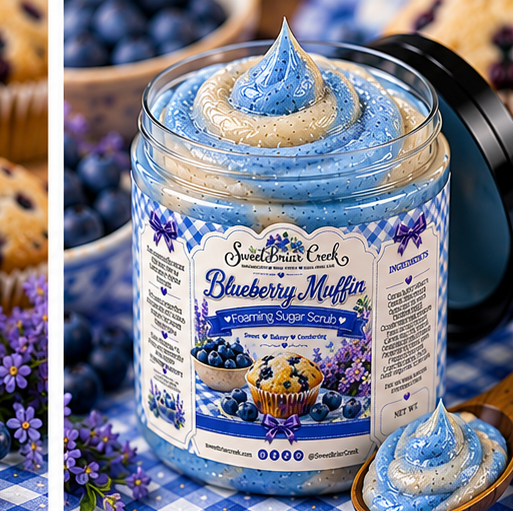 Blueberry Muffin Foaming Sugar Scrub