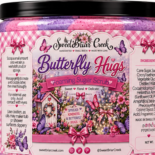 Butterfly Hugs Foaming Sugar Scrub