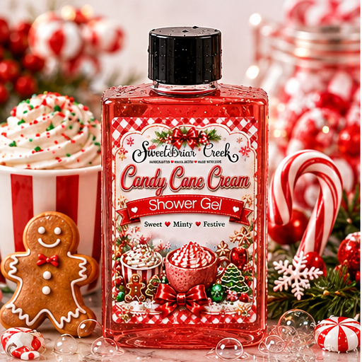Candy Cane Cream Shower Gel + Bubble Bath