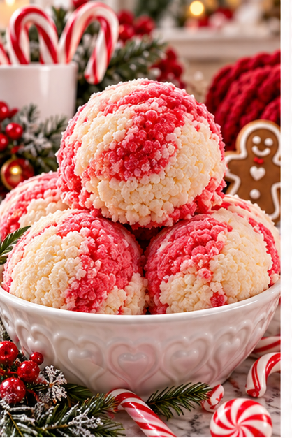 Candy Cane Cream Bubble Scoop