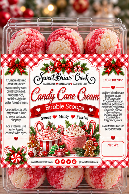 Candy Cane Cream Bubble Scoop