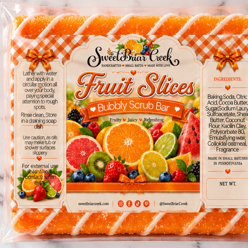 Fruit Slices Bubbly Scrub Body Bars