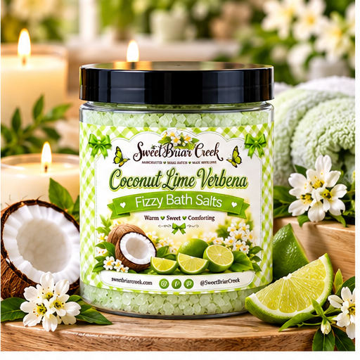 Coconut Lime Verbena Fizzy Bath Salt Soak