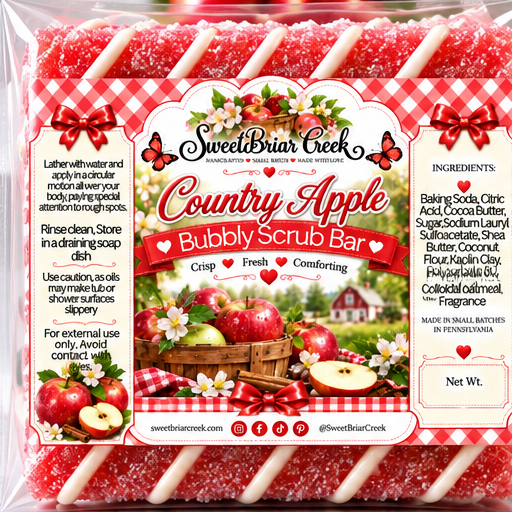 Country Apple Bubbly Scrub Body Bars