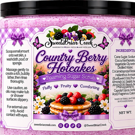 Country Berry Hotcakes Foaming Sugar Scrub