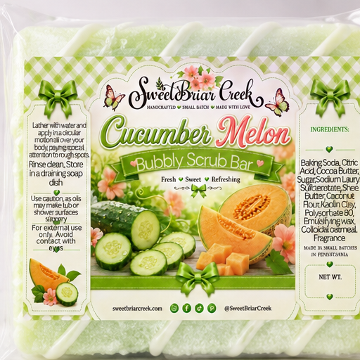 Cucumber Melon Bubbly Scrub Body Bars