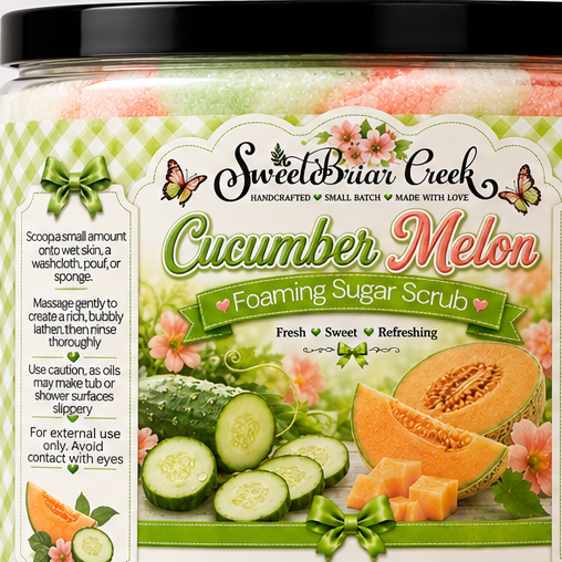 Cucumber Melon Foaming Sugar Scrub