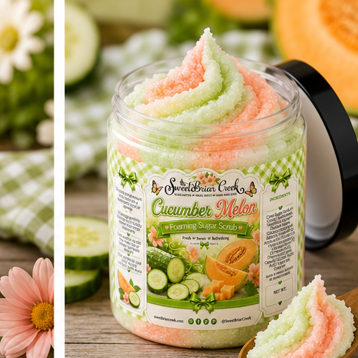 Cucumber Melon Foaming Sugar Scrub