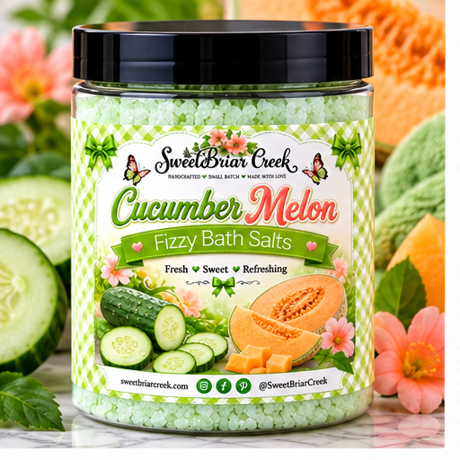 Cucumber Melon Fizzy Bath Salt Soak
