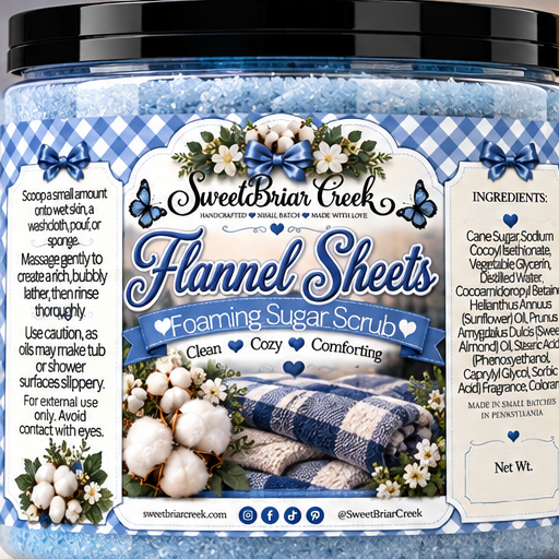 Flannel Sheets Foaming Sugar Scrub