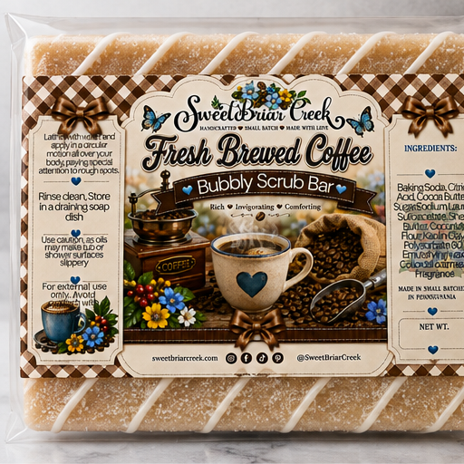 Fresh Brewed Coffee Bubbly Scrub Body Bars