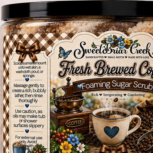 Fresh Brewed Coffee Foaming Sugar Scrub