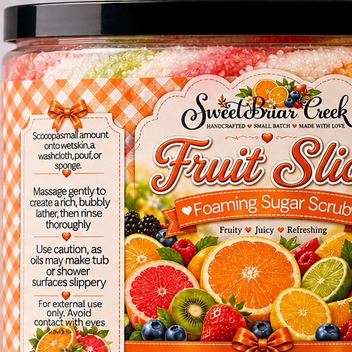 Fruit Slices Foaming Sugar Scrub