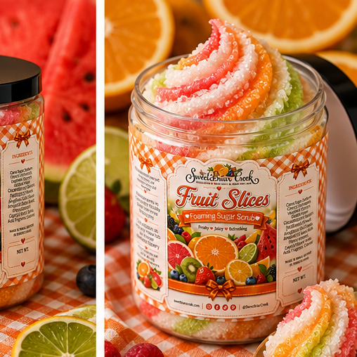 Fruit Slices Foaming Sugar Scrub