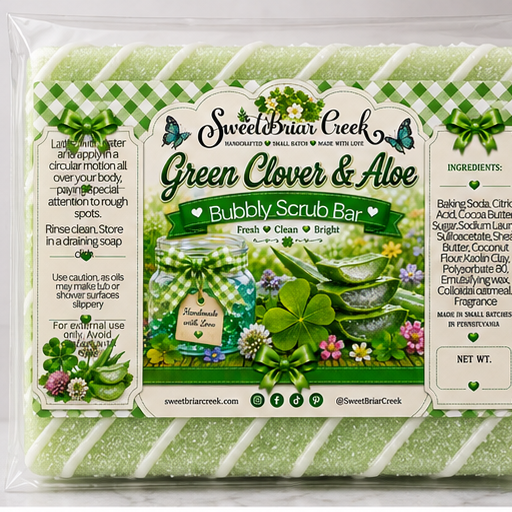 Green Clover & Aloe Bubbly Scrub Body Bars