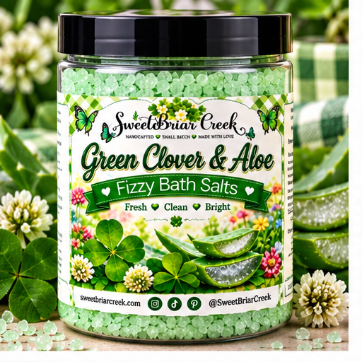 Green Clover & Aloe Fizzy Bath Salt Soak
