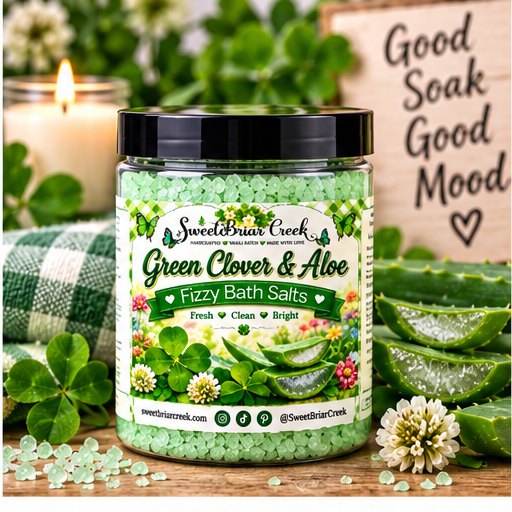 Green Clover & Aloe Fizzy Bath Salt Soak