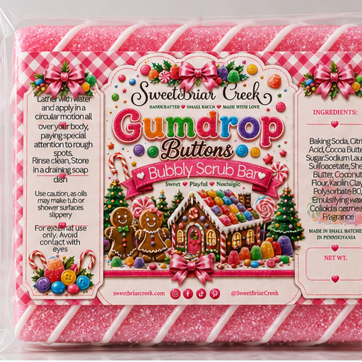 Gumdrop Buttons Bubbly Scrub Body Bars