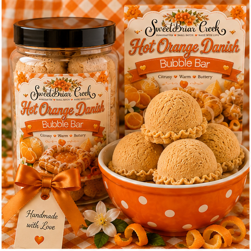 Hot Orange Danish Bubble Scoop