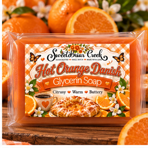 Hot Orange Danish Coconut Milk Glycerin Soap