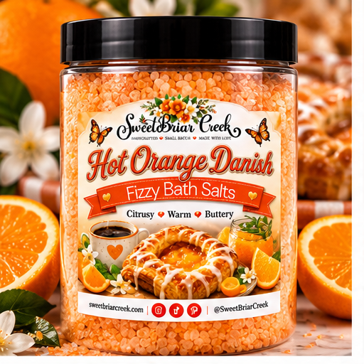 Hot Orange Danish Fizzy Bath Salt Soak