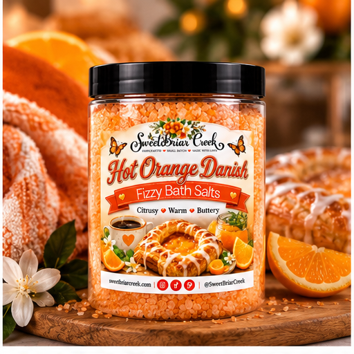 Hot Orange Danish Fizzy Bath Salt Soak