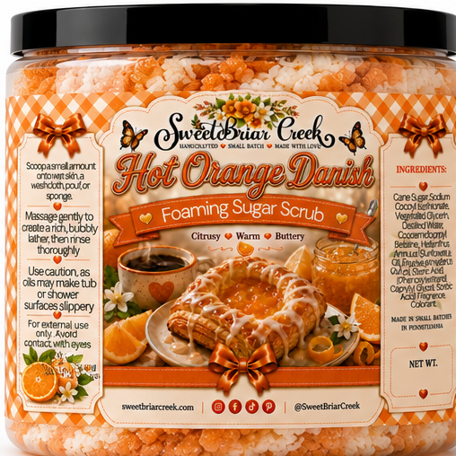 Hot Orange Danish Foaming Sugar Scrub