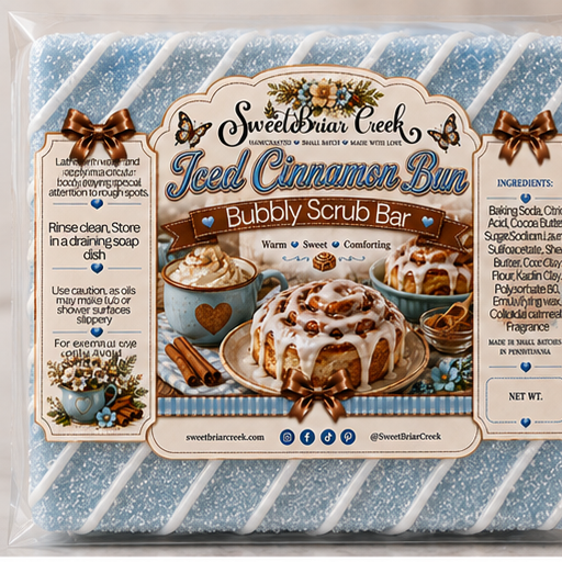 Iced Cinnamon Bun Bubbly Scrub Body Bars