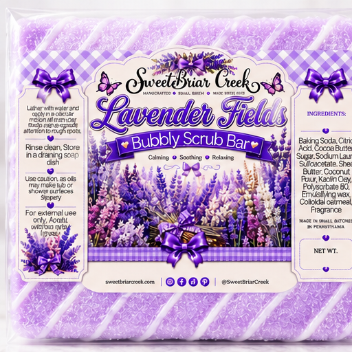 Lavender FIelds Bubbly Scrub Body Bars