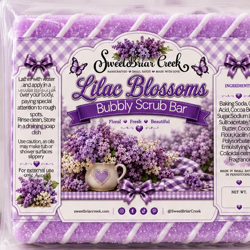 Lilac Blossoms Bubbly Scrub Body Bars