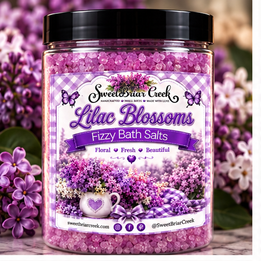 Lilac Blossoms Fizzy Bath Salt Soak