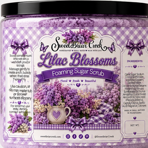Lilac Blossoms Foaming Sugar Scrub