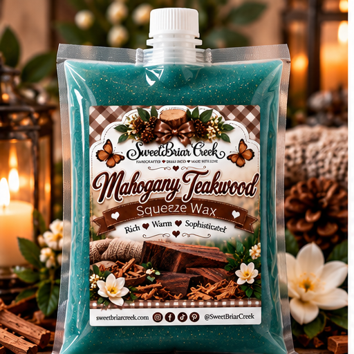 Mahogany Teakwood Squeezie Wax + Scoopable Wax Melts