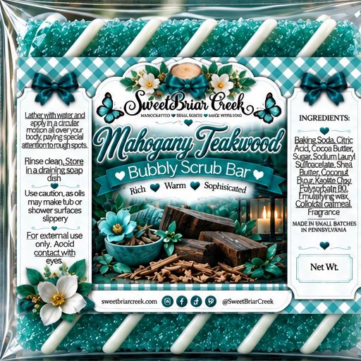 Mahogany Teakwood Bubbly Scrub Body Bars