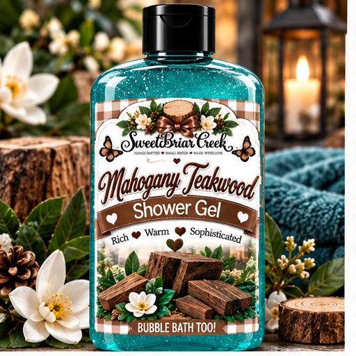 Mahogany Teakwood Shower Gel + Bubble Bath