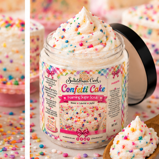 Confetti Cake Foaming Sugar Scrub